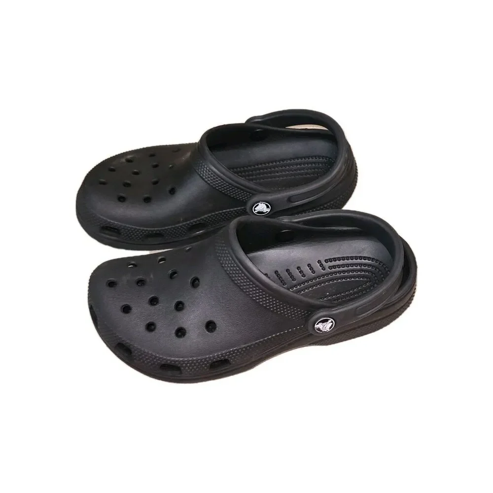 Crocs Classic Clogs Black Men Slip On Water Shoes Men's 4 / Women's 6